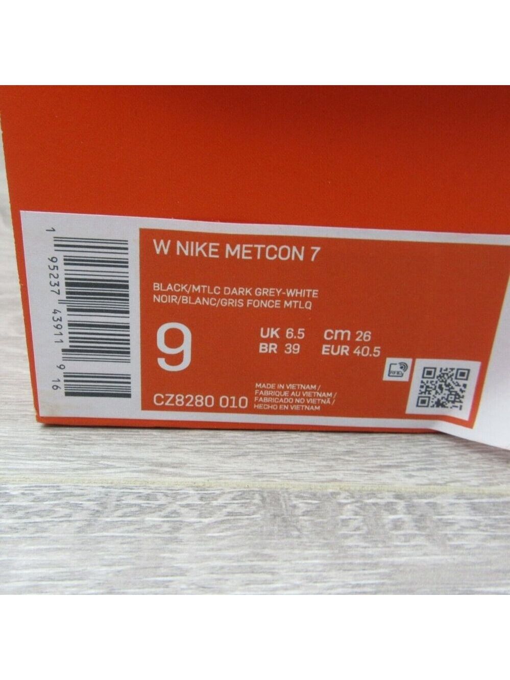 Nike Metcon 7 Gym Training Shoes Womens Size 9 Black White NEW - Picture 10 of 10
